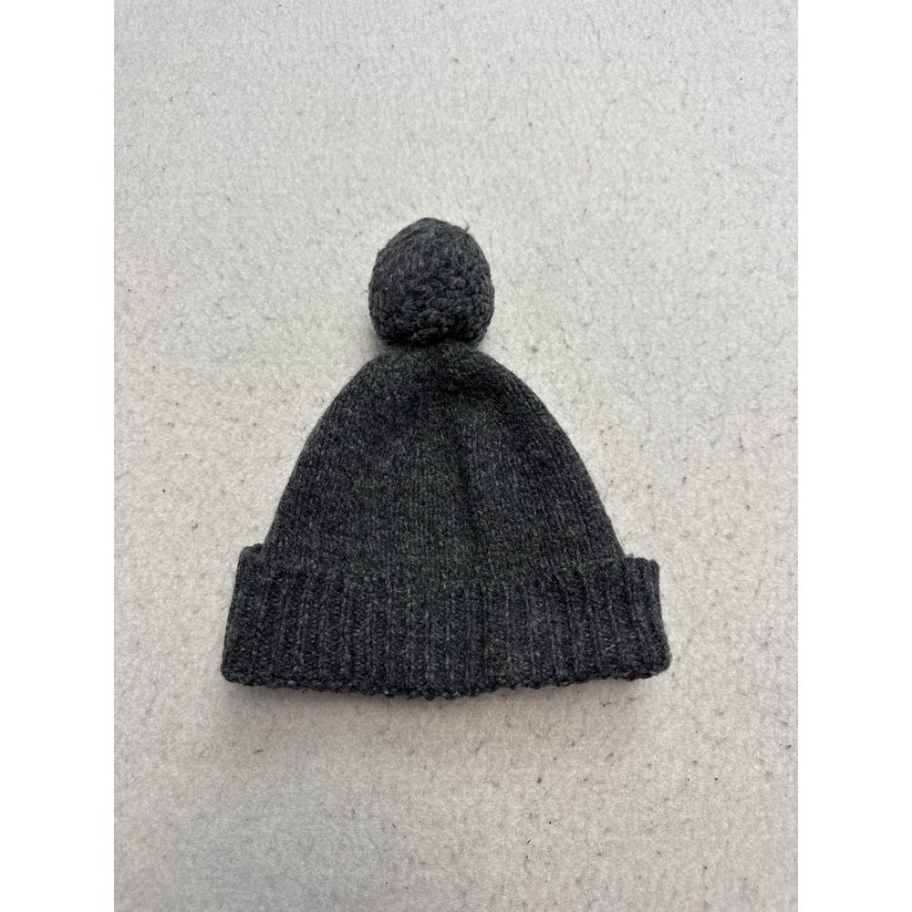 L.L. Bean Bobble Hat Womens Womens One Size Gray Knit‎ Fleece Lined Pom Wool